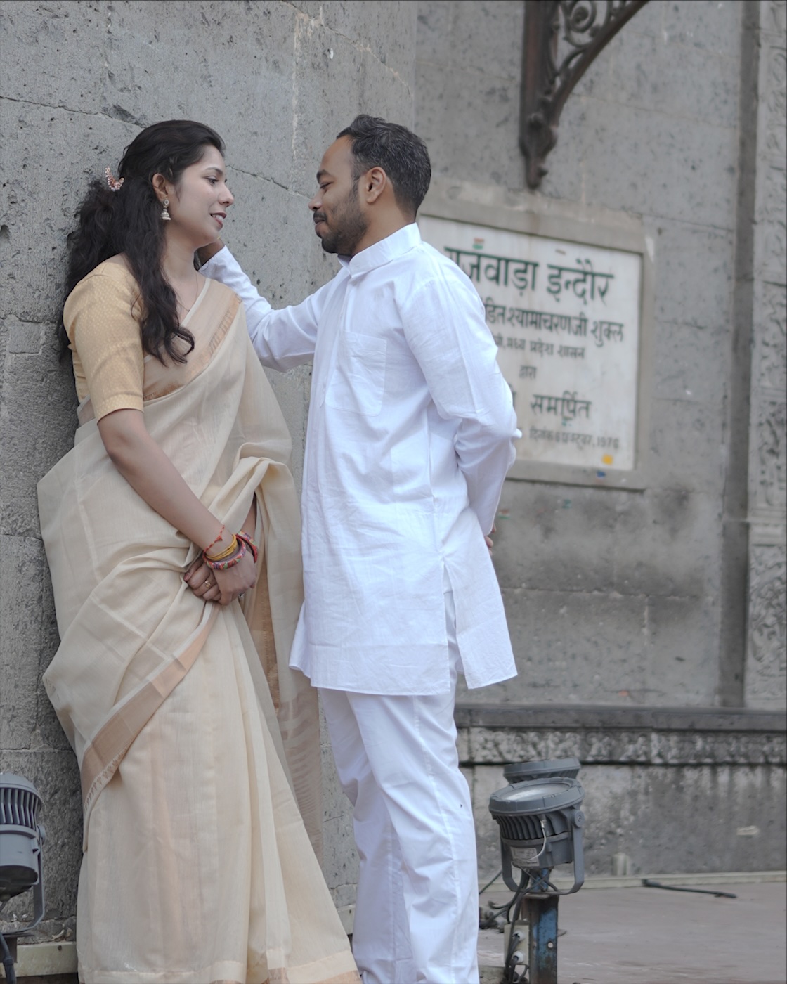 By the Rajwada wall
